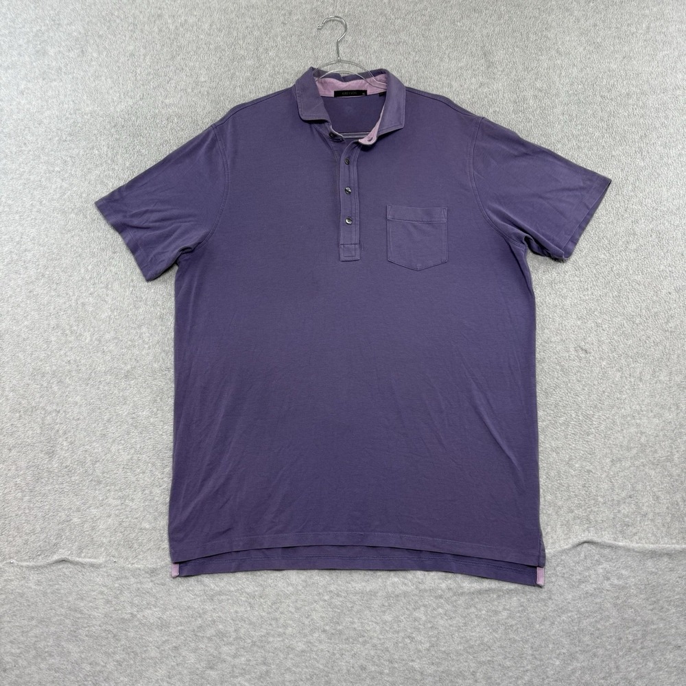 Greyson Polo Shirt XL Purple‎ Pima Cotton Blend Wolf Logo Golf Pocket Stretch